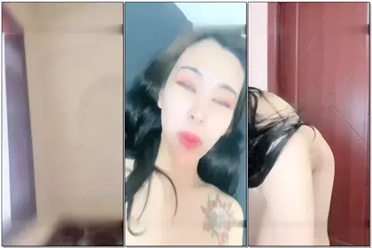 Native amateur college student wets her body and takes a selfie. Super plump big breasts girl masturbates short video. The cunt is full of milky white juice (medium)