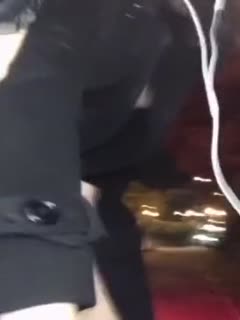 Beautiful girl masturbates in the car outdoors