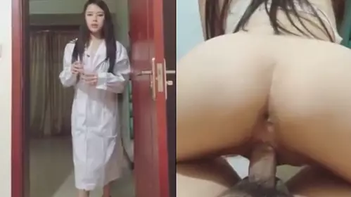 A sexy beauty from a university in Shanghai rents an apartment to challenge a foreign assistant's big curved cock~ She doesn't even wear underwear in her wide-leg denim shorts~ It seems to be a hairless butterfly hole!