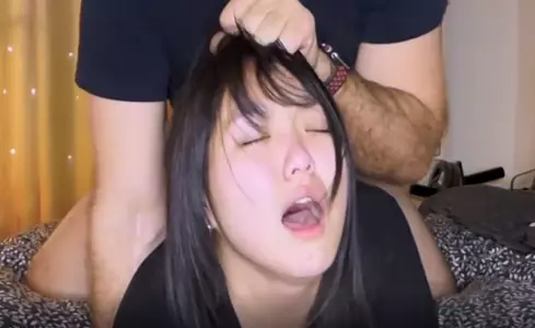 Sensitive girl fucked from behind