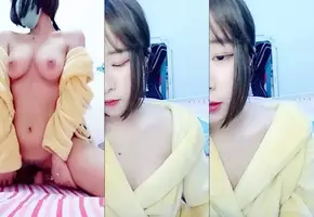 Sweetheart anchor~showering her pink pussy in a bath makes her sugar daddy tremble like crazy...