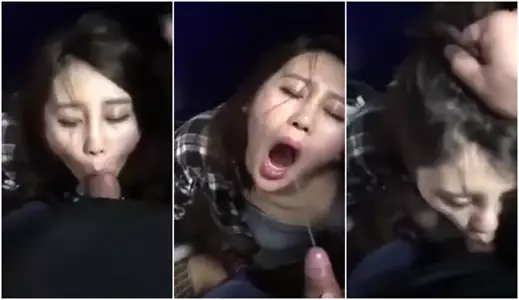 Super passionate blowjob_pretty face is full of cum!