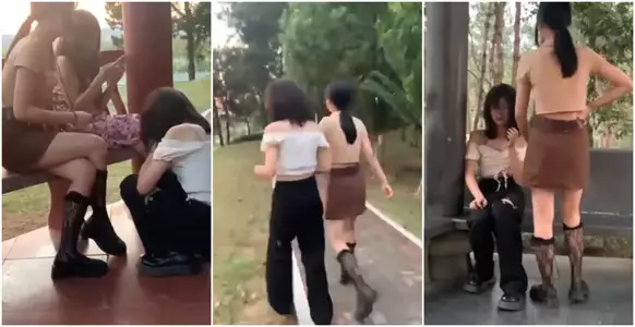 Being bullied by students in the park!