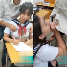 The multi-person series of college girls was suspended by teachers taking turns to do oral work one by one.