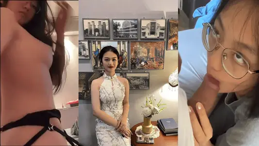 San Francisco student Liu Bing wears glasses and lingerie. His pure appearance and lascivious expression are really too high.