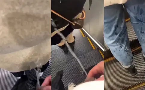 Niuren series latest outflow pee elder brother subway trailing beauty pee beauty pants are all over