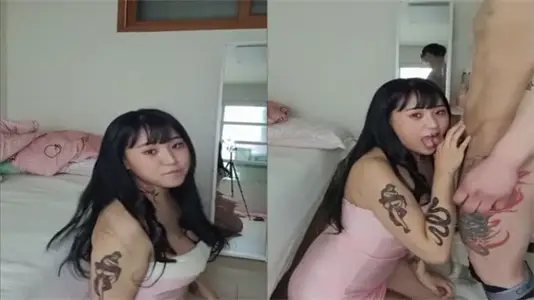 South Korea Fleshy Tattoo Spice Girl BJ Live Passion Actual Combat First Show-Peach Hip Impact Record