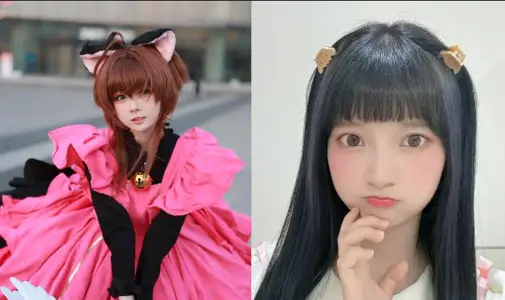 B station net red COSER [not tall radish SaMa] video flow out, JK uniform double ponytail full milk crazy riding show SAO spirit