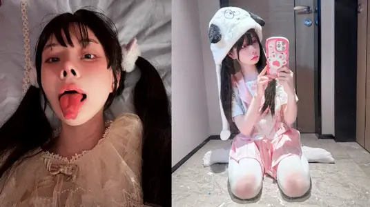 Shake voice 245000 fans Yan value net red [money] welfare video outflow, pure perfect curve figure jade tongue flexible temptation full