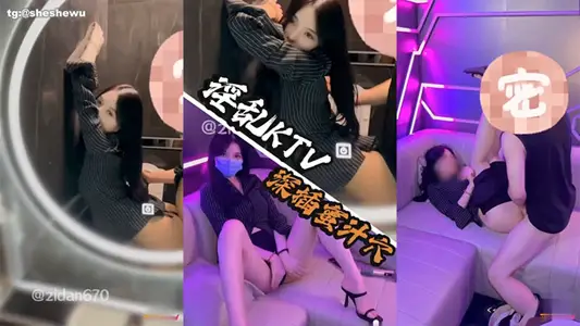 [promiscuous KTV] bee waist leg contrast Biao KTV toilet direct war was fuck directly paralyzed
