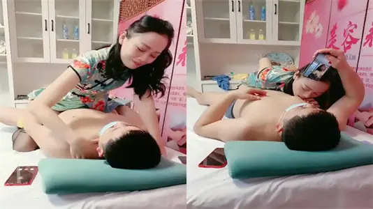 Massage shop passion stirs up the coquettish female technician, burning with desire