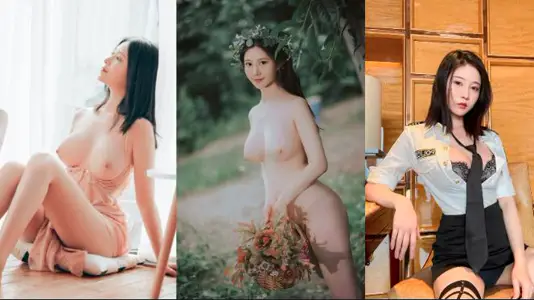 Professional high-end beauty model [year after year] the latest photo outflow, double ponytail fun gymnastics suit white giant breasts temptation to burst