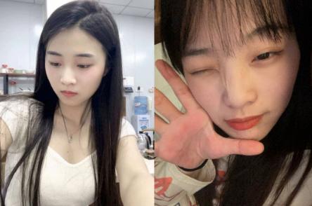 The younger sister of a printing factory in Qingxi, Dongguan, helped her boyfriend to shoot a video after work and was exposed by love rat.