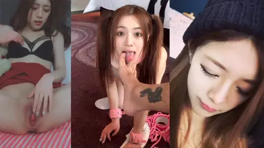 High Yan value big eye bitch Yujie model figure, but in private contrast to the extreme kneeling licking feet to serve the owner