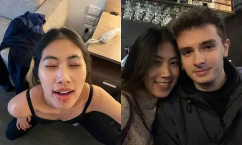 Real high-value female students and foreign foreigner boyfriends have passionate sex everyday, showing their faces and taking high-definition selfies.