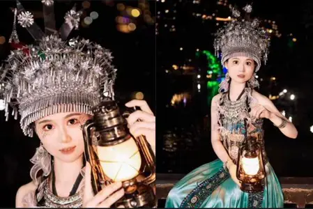 Yunnan Xiahai Girl [Ni Yunna] Led by Minority Costumes to Attraction a Large number of Gold Hosts' Cards