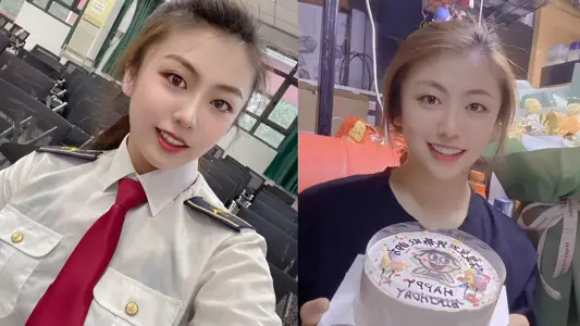 Binhai New Area beauty civil servants, long very blessed face smile is really a beauty, did not expect to be such a contrast bitch in private!