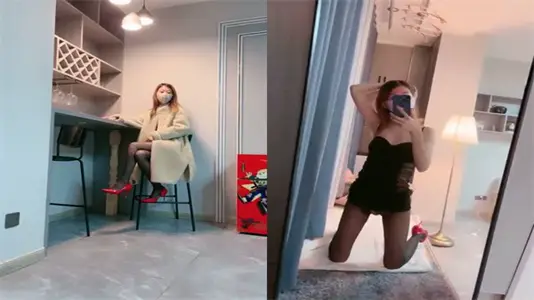 High-heeled black silk slim tart masturbates to dig holes, waves seduce wolf friends crazy exercise fierce dry!