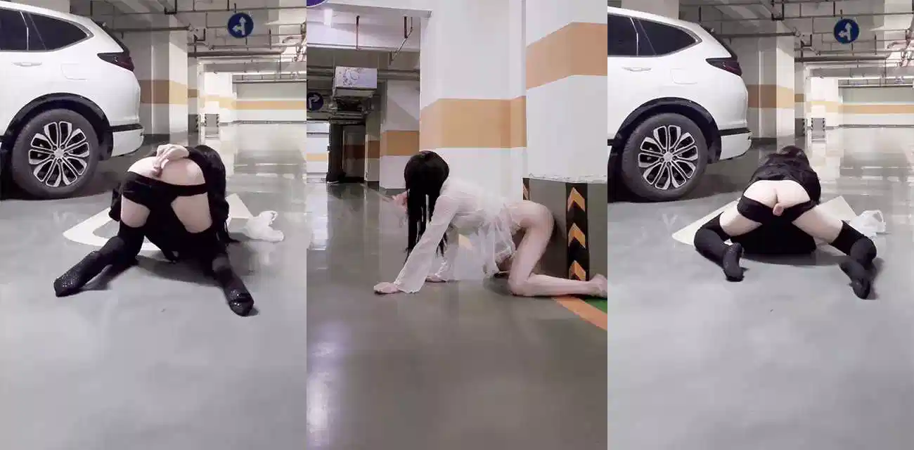 The best welfare Ji [your su xing] underground parking lot all kinds of lewdness exposed, with adsorption fake cock crazy plug masturbation