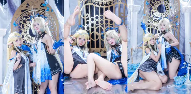 [Cartisia] and [Fuludreis] were sexually photographed in August, and the lesbian lily fake dick was inserted into each other's carcass and interwoven with beautiful milk friction.